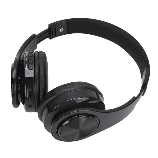 Bluetooth 5.0 Trådløse Over Ear Stereo Headset med Mikrofon Sort
