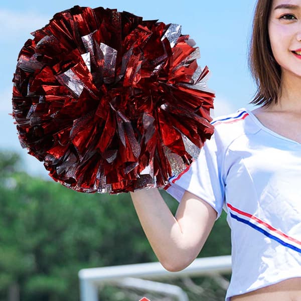 Pom Poms for dansfest Skoleidrettskonkurranse (sølv+rød)