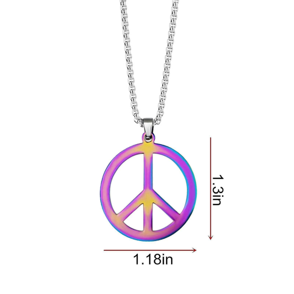 Fredstegn halskæde, rustfrit stål choker, charmerende unisex, hippie stil vedhæng halskæder, til fester, forlovelser, bryllupper, bals, datoer