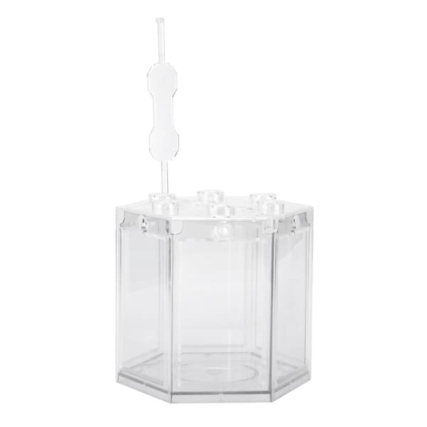 Bærbart Mini Heksagonalt Akvarium Transparent Kontordekorasjon