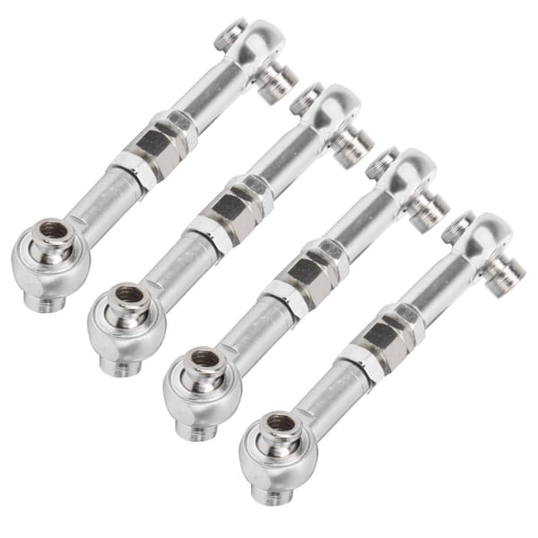 4 STK Aluminiumlegering RC Opgraderingsdele Kompatible med HSP 94122 1 10 Skala Bil Sølv