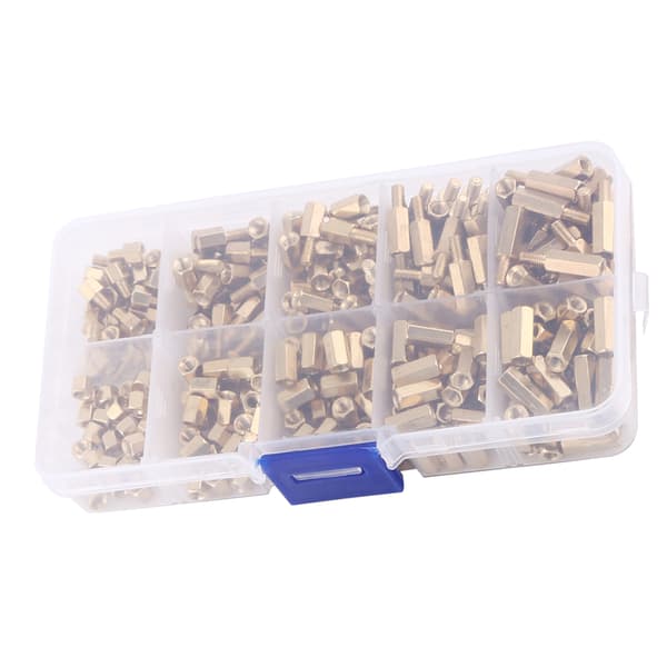 M3 Messing Afstandsstykker Sæt 300 stk. Hex Han Hun Afstandsstykke DIY Kit til Bundkort