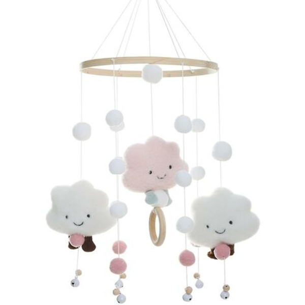 Spjälsäng Mobile Wind Chime Safety Spjälsäng Mobilhänge Wind Chime rosa