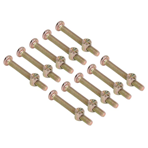 M6x60mm Møbel Hex Hoved Bolte 10 Sæt Galvaniseret Rustfrit Stål Hardware Kit