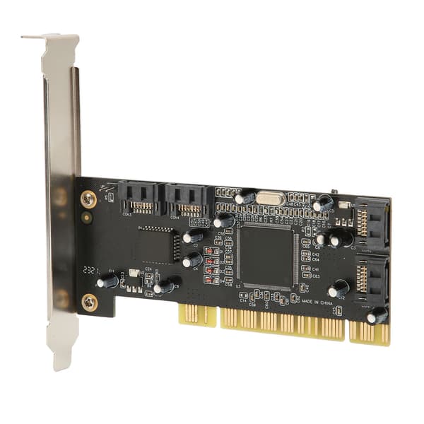 PCI 4 Port SATA Controller Card 1.5 Gbps Överföringshastighet för Stationär HDD SSD