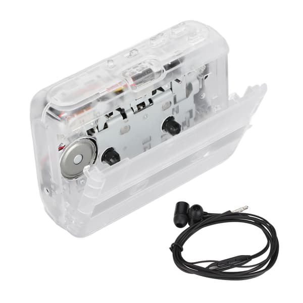 FM Radio Kassettspiller Klassisk Stil Multifunksjon Bluetooth 5.0 Bærbar Transparent