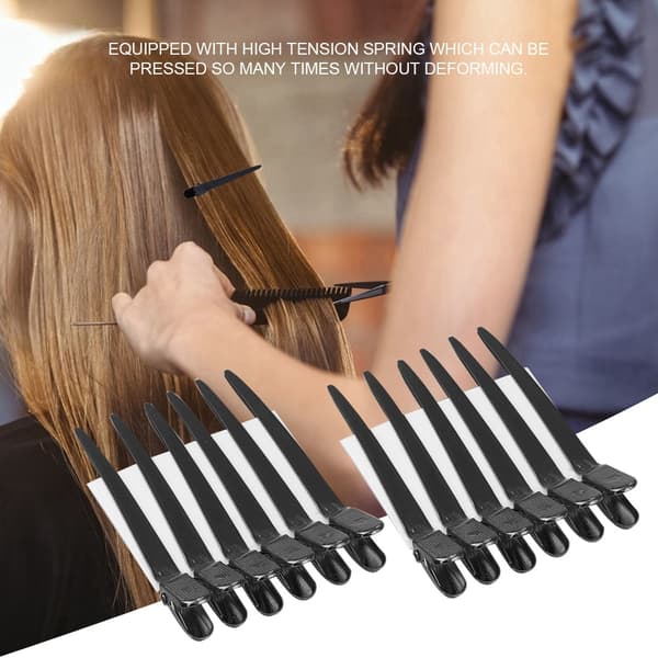 12 stk. Hårstyling Clips Salon Sektionering Hårnåle Sort