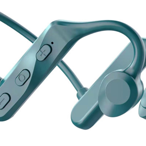 Bone Conduction Bluetooth -kuulokkeet 5.0 korvaan kiinnitettävät vedenpitävät langattomat kuulokkeet (tummanvihreä)