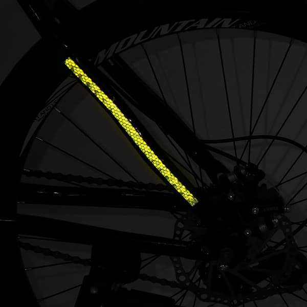 2 rullar gul cykelsäkerhet hjulreflekterande dekalremsa tejp