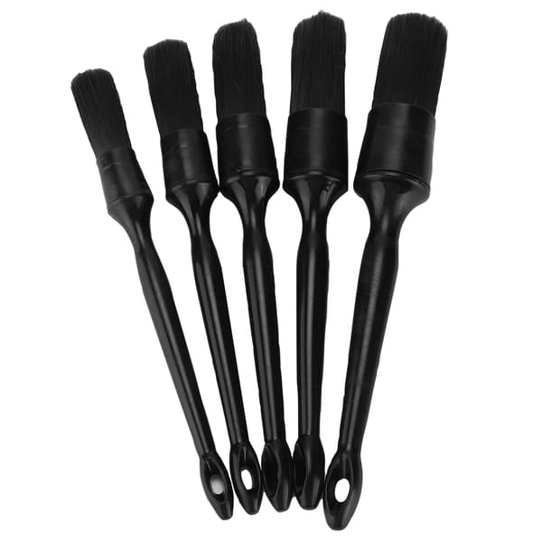 5-pack Bilrengöringsborste Set Svart Ren Man Microfiber Mikrofiber Underhåll Verktyg