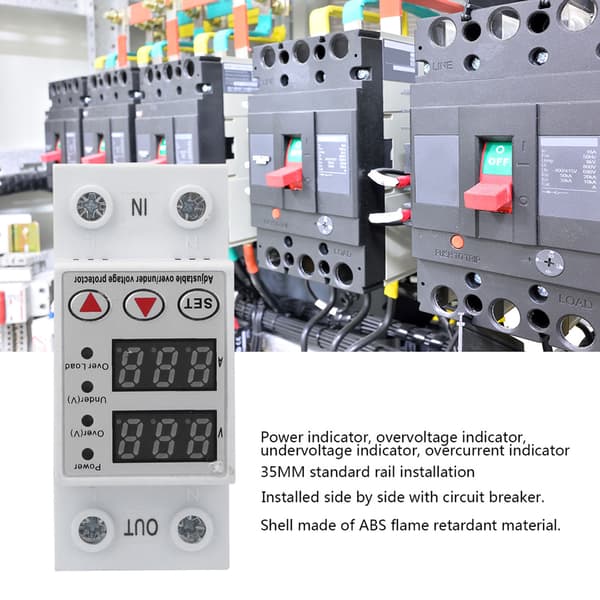 BERM BEMS5 40A 230V Intelligent Digital Överspännings- Överströmsskydd