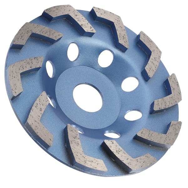 Blå 125 mm diamantslibeskive til beton og cement