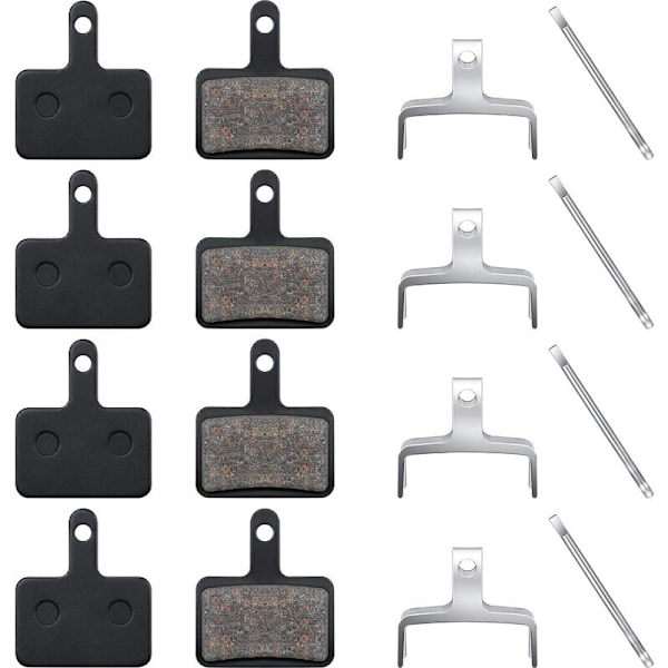 4 par MTB puder og tilbehør (messing og semi-metalliske puder)