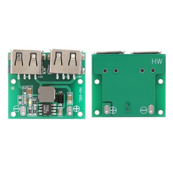 9V 12V 24V til 5V 3A DC Step Down Strømomformer Dobbel USB Lader Modul