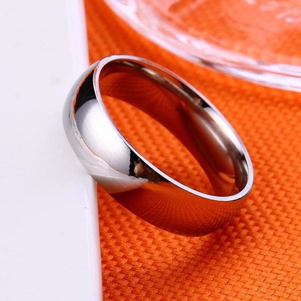Unisex muoti ruostumattomasta teräksestä tehdyt kihlaukset parinauha sormukset korulahja US 10 Female