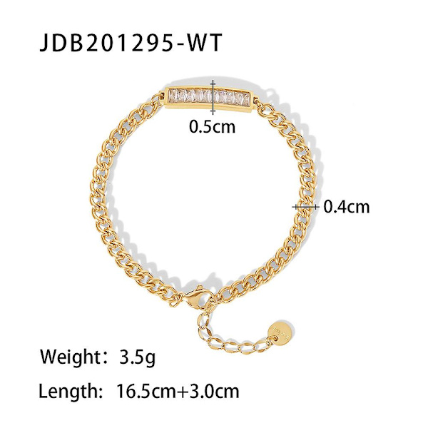 Armband Square Daily Outfit Metallic Element B1376 JDB201295-WT