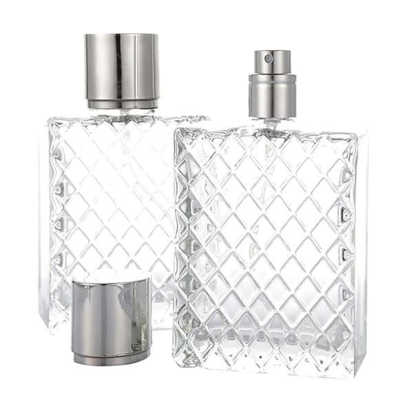 100 ml Bärbar Klar Rese Påfyllningsbar Parfymflaska Glas Tom Behållare