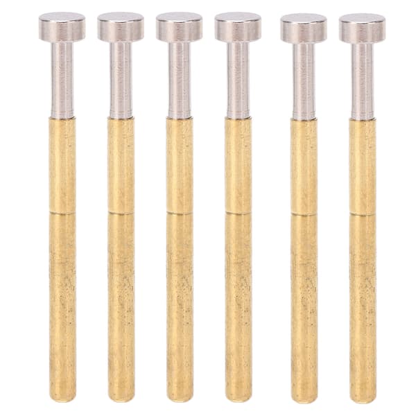 Fjærtestprobe i messing med flatt hode - 100 stk, 2,36 mm/0,1 tommer rørdiameter, 34 mm/1,3 tommer, PCB-testing