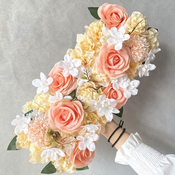 Kunstig Blomst Bryllup Bord Midtstykke Løper Blomsterarrangement