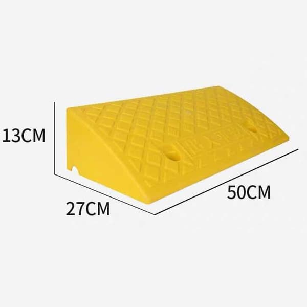 Sort Gul Plastik Trinmåtte Trapperampe til Gadeparkering 13,5 cm