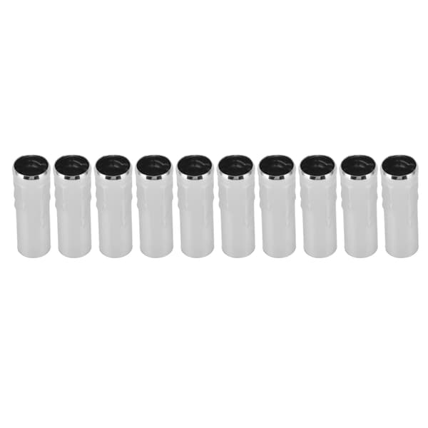 10-pak E14 Metalrør Lysholder Base Belysningstilbehør 25x80mm Krom
