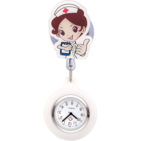 Jsdde Uhren Krankenschwesteruhr Pulsuhr Silikon Hlle Fob Uhr Pflegeruhr Tegnefilm Schwester Schwesternuhr Brosche Taschenuhr Kitteluhr Analog Quarzuhr