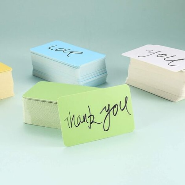 Tomt Kraft-kort, Färg Kraft-etikettpapper, DIY Word Graffiti Presentminneskort besök Tackkort - 400 stycken/rosa, G