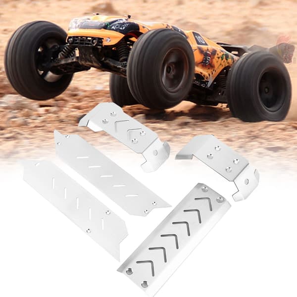 5 st. rostfritt stål chassi skyddsplatta bräda skydd passar för TRAXXAS X-MAXX 1/10 RC bil