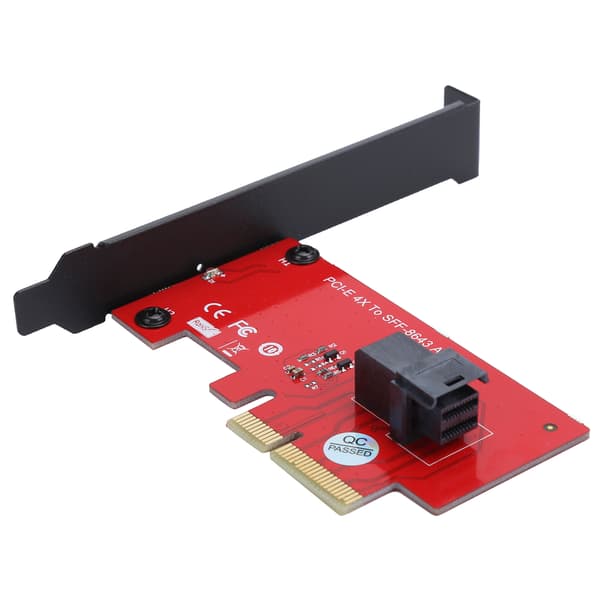 SFF-8643 - PCIe 4X -sovitinkortti Mini SAS HD 36Pin -urosliittimellä