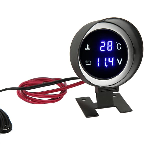 Digital vandtemperaturmåler LED voltmeter DC 9V 36V blåt lys til bil motorcykel ATV