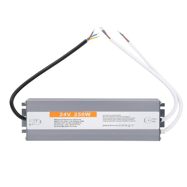 Vattentät LED Strömförsörjning 250W AC170-250V Drivrutin Transformator DC24V