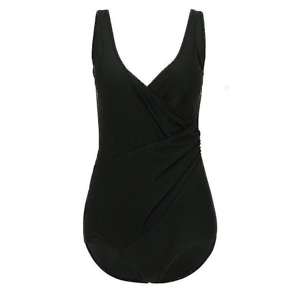 kvinder Polstret Wrap Badedragt Monokini One Piece Badedragt Badetøj Black XL