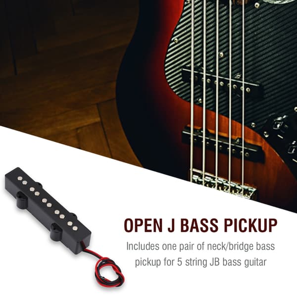 5-strängad Jazz Bass JB Elgitarr 2st Öppen Stall Pickup