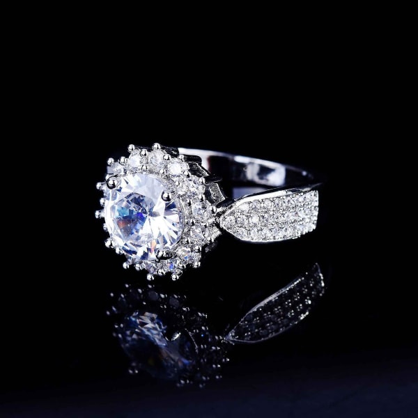 Shiny Wedding Band Udsøgt Kobber Lady Trendy Forlovelsesring smykker tilbehør US 9