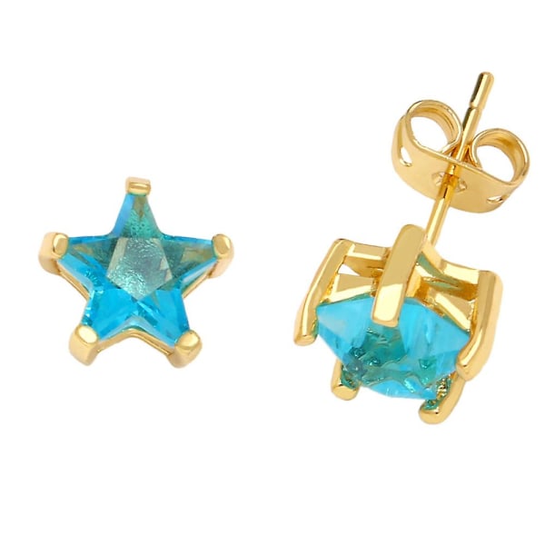 Örhängen Vintage Zircon Star Fashion Jewelry Ac8682 Red