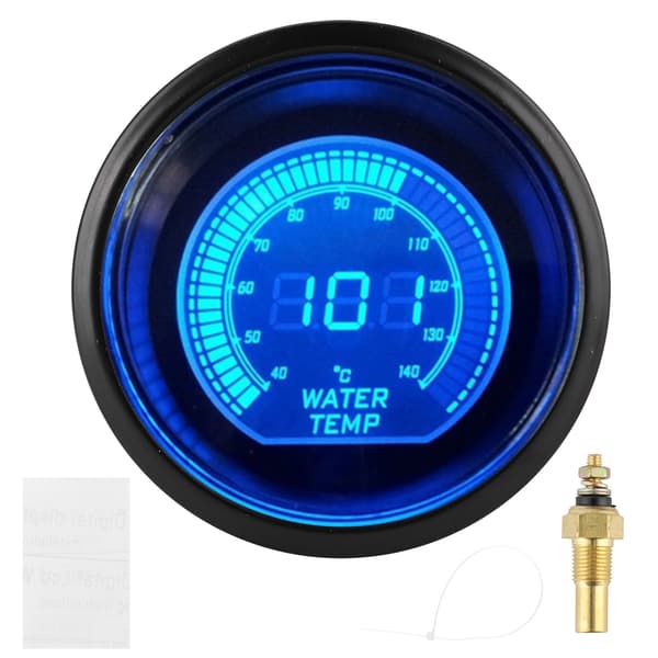 Vandtemperaturmåler til EVO-serien med sensor 52 mm/2 tommer Universal Blå og Rød LED-baggrundsbelysning