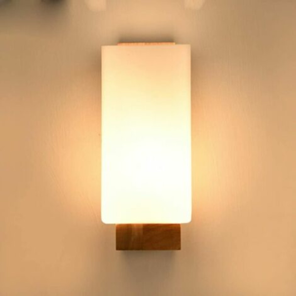 Simpe Style Trä Skandinavisk Vägglampa Vägglampa för sängen Vardagsrum Trappa Korridor