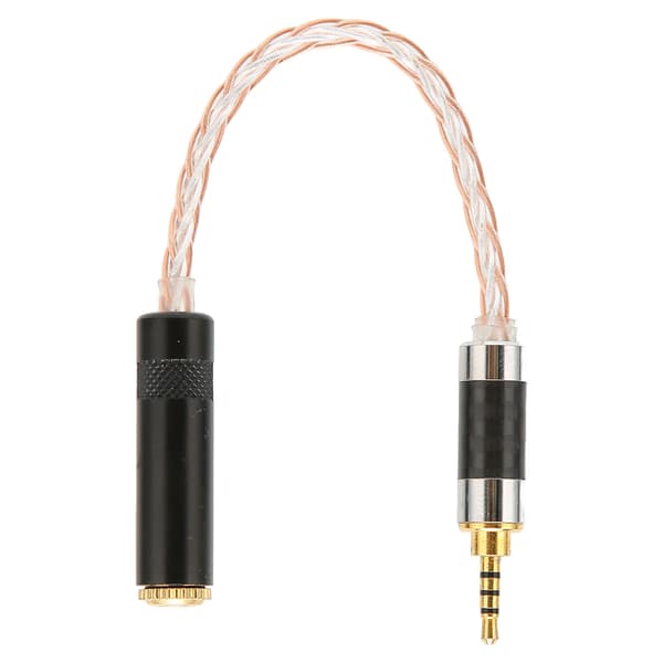 2,5 mm han til 3,5 mm hun lydadapterkabel 15 cm 5,9 tommer hovedtelefonforlænger