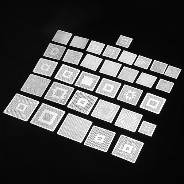 BGA Universal Reballing Kit 33 Schabloner Värme Set Mesh