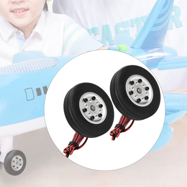 65mm Gummihjul Bromssystem med 4mm Axel för RC Flygplan