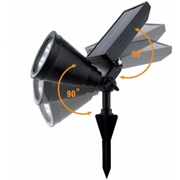 Stycken 4 lampor vitt ljus Solar mark spotlight trädgård trädgård gräsmatta LED dekorativa ljus atmosfär ljus, för inomhus
