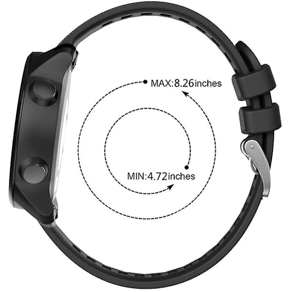 Garmin Forerunner245-rem, 7# svart (bitspänne)