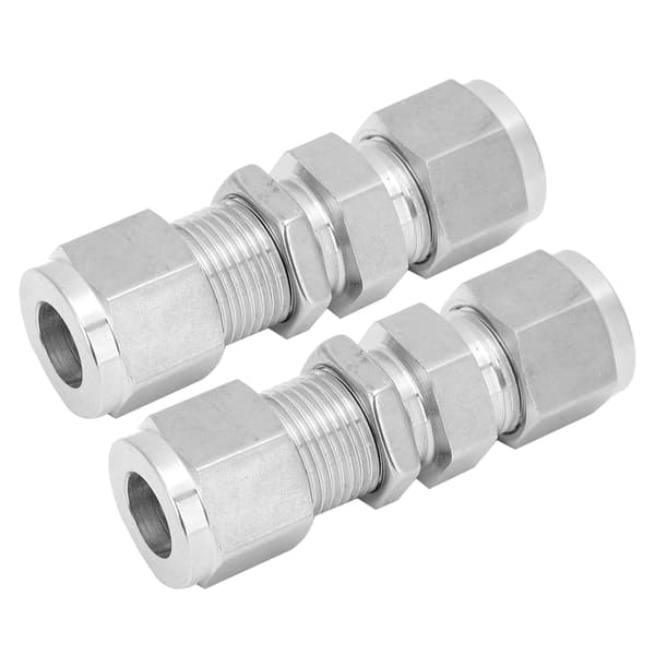 2 STK 316 Rustfrit Stål Kompressionsmuffe Dobbelt Ferrule Fitting Tilbehør 10mm