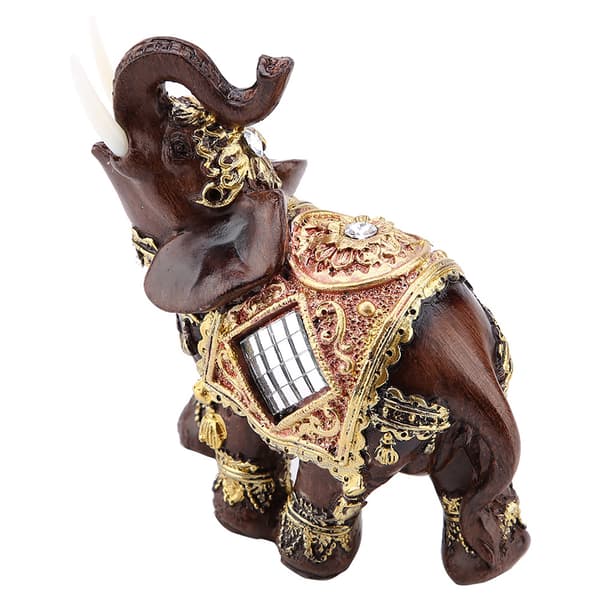 Feng Shui Elefantstatuette i Træ - Rigdomsfigur til Hjemmet (Mellem)