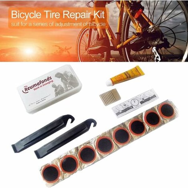 Reparationssats Chamber Cykelreparationssats Cykellappssats Cykeldäcksreparationssats Självhäftande limlösa reparationslappar Självhäftande