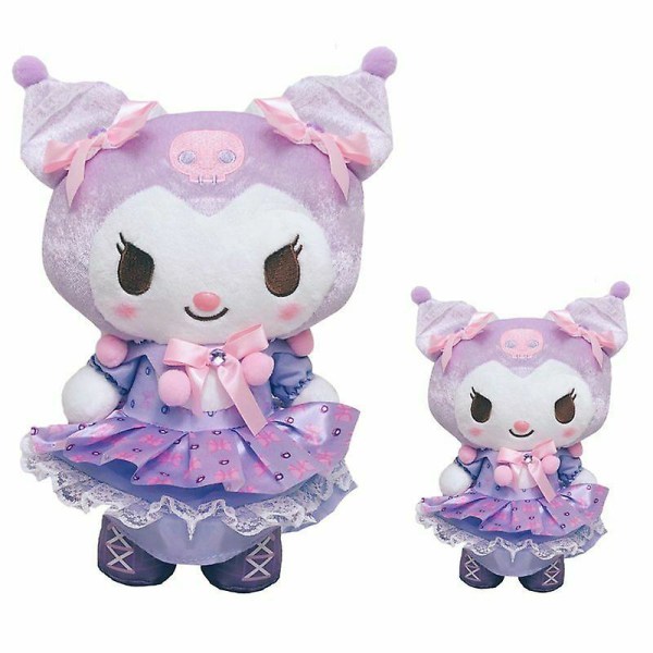 13/22 cm Kuromi Princess Dress Plys Legetøj Fyldt Dukke Tegnefilm Broche Ki 22cm 8.7inch