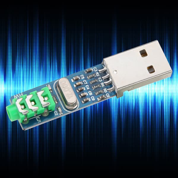 5V Mini USB DAC Dekoder PCM2704 USB Lydkort Analog Lydkort