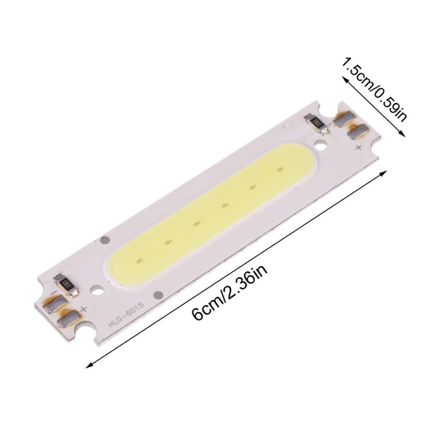 10 stk. DC 12V 2W COB LED Chip Lys Kilde DIY Lampe Pære Hvit