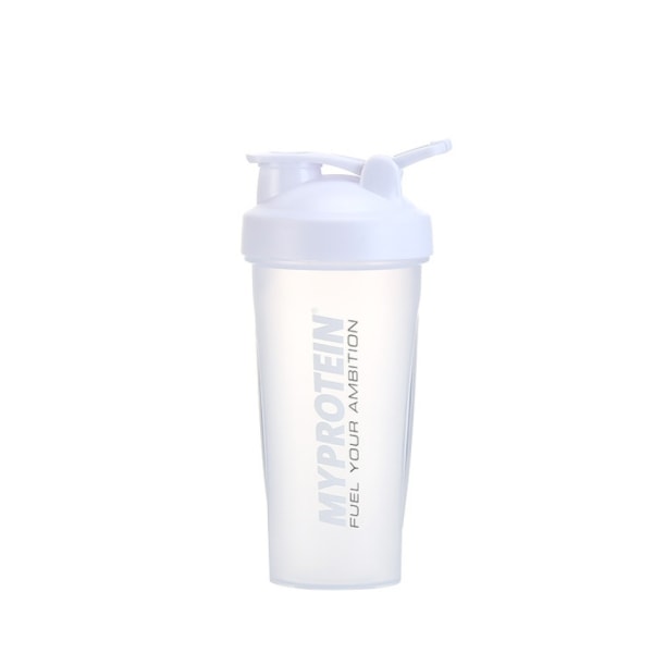 2 kpl 600 ml muovinen vesikuppi Fitness Cup Shaker Cup (valkoinen + 600 ml),