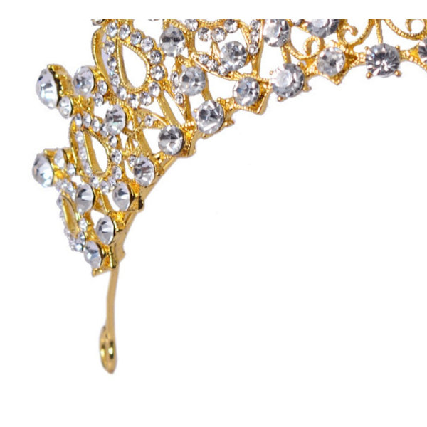 Classic Waterdrop Zircon Crown (guld)
